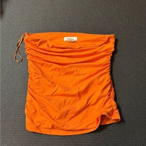 House of Harlow 1960 Orange Ruched Strapless Camisole